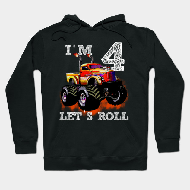 Monster Truck Tee I'M 4 READY TO CRUSH Shirt 4nd Birthday